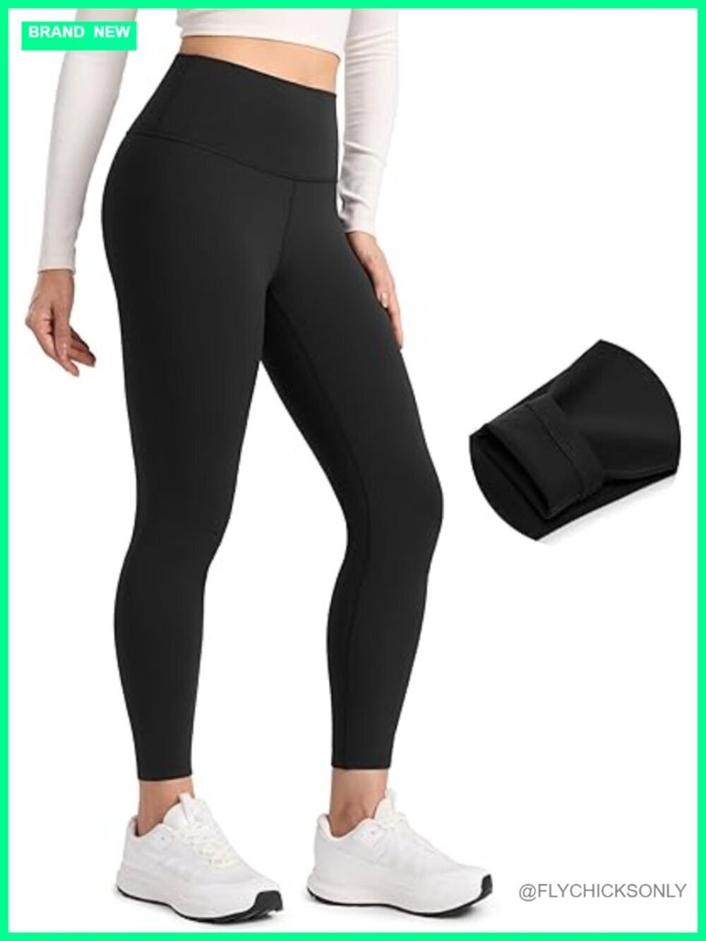 Thermal Fleece Lined Leggings 25" High Waist Yoga Pants Winter Warm